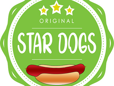 Star Dogs Logo branding design food graphic design illustration logo shoot