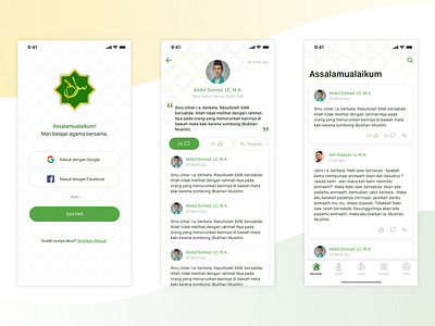 Assalam design design list ios mobile muslims ui ux