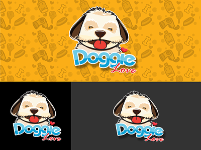 Logo Doggie love animal logo