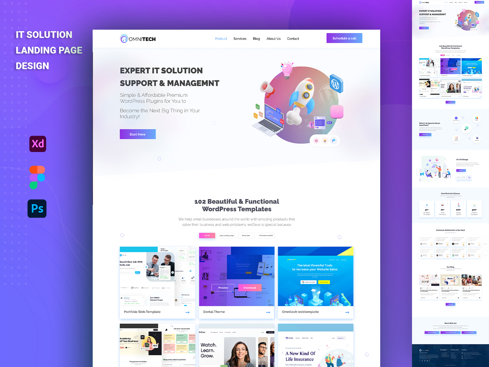 IT Solution Landing Page Design by OmniTech Design Insights on Dribbble