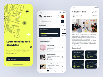 Online Academic - Mobile Ui design