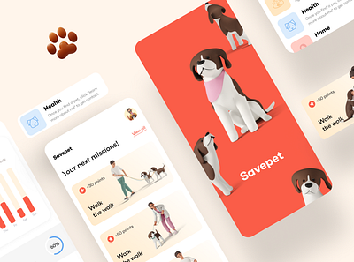 SavePet - mobile UI concept design design figma graphic design ios mobile app mobile app design mobile app redesign platform designer ui ui graphics user flow ux website wireframing