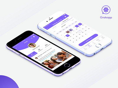 Gratsapp visual design branding calendar gratitude home page logo ui ux visual design