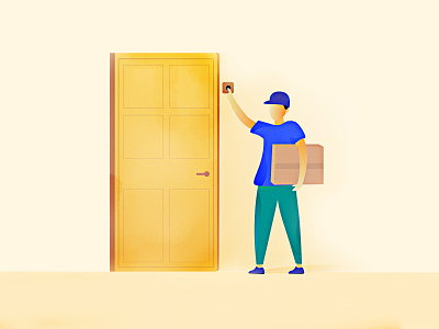 Door-to-door delivery illustration