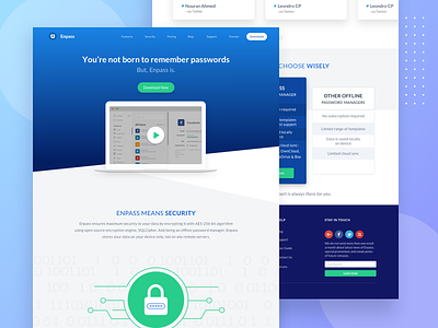Password Manager Web Design - Home Page