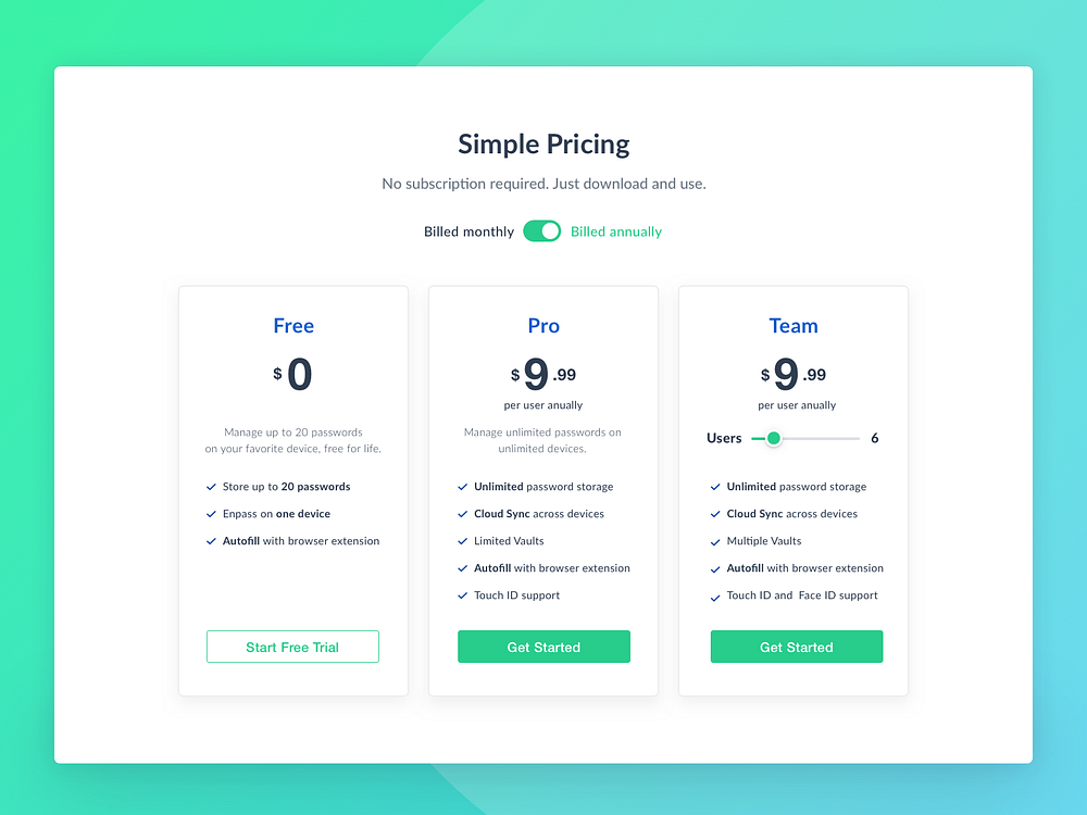 Pricing UI designs, themes, templates and downloadable graphic elements ...