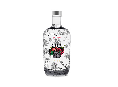 Silk & Sage Vodka branding branding design design illustration product design vector