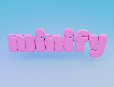 Minify 3D 3d blender clay design digital 3d fluffy illustrator logo minify render