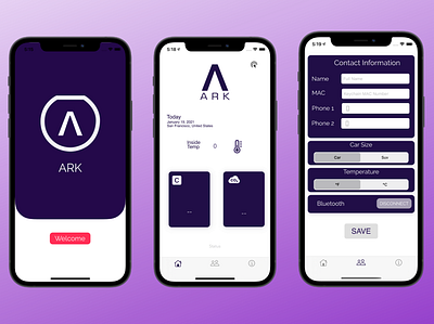 ARK monitoring APP app design ui ux