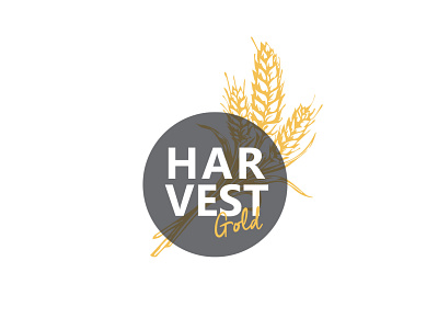 Harvest Gold branding design illustration logo typography vector