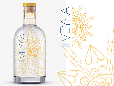 Veyka Vodka branding design illustration logo typography vector