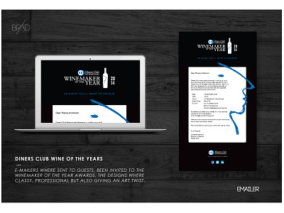 Dinners Club Winemaker of the year branding design email typography web