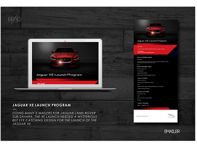 Jaguar XE Launch Program E-mailer branding design email typography web