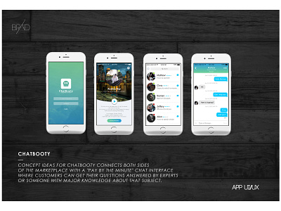 ChatBooty app branding design graphic design ui ux web website