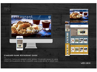 Standard Bank Restaurant Guide app branding design typography ui ux web