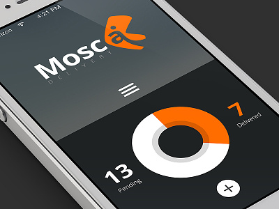Mosca Delivery Home screen app delivery interface ios iphone mosca schurdak surdo ui ux
