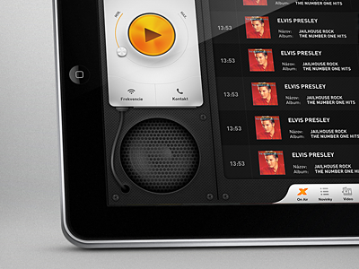 Radio app tablet version app expres interface ipad radio ui user