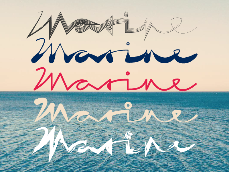 Marine widthstroke astute illustrator calligraphy typography handlettering lettering