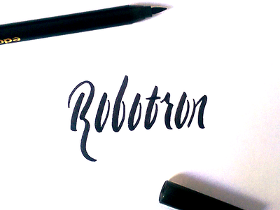 Robotron brushscript calligraphy handlettering lettering typography