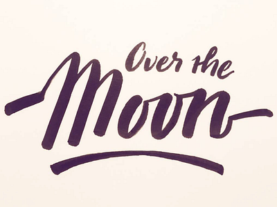 Moon brushscript calligraphy handlettering lettering typography