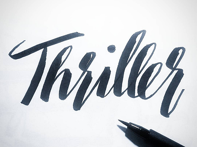 Thriller brushscript calligraphy handlettering lettering typography