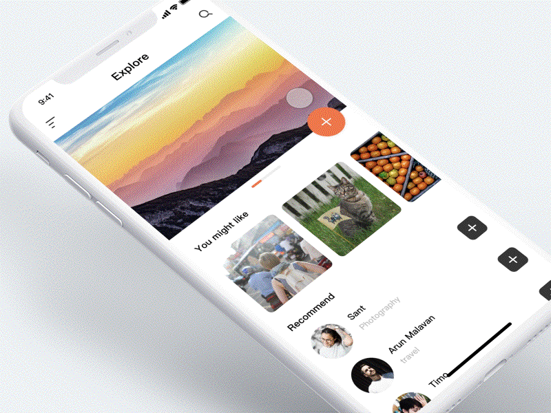 IPhone X picture interface interaction