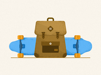 Skateboard illustration icon