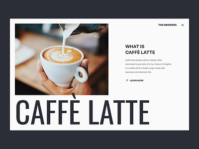 Layout Playground 008 brewers cafe caffè latte coffee composition concept drink latte layout layout playground practice prdvicky layout playground ui user interface