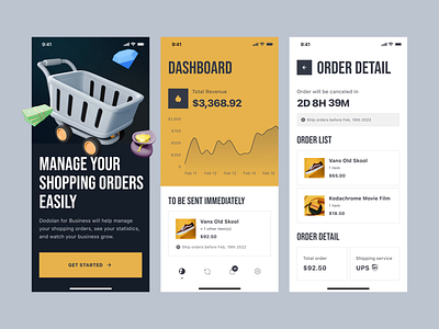 Dodolan, Seller Dashboard Mobile App 3d analytics animation chart dashboard graph interaction merchant motion onboarding order list outlet sales seller seller dashboard shop shopping statistics ui user interface