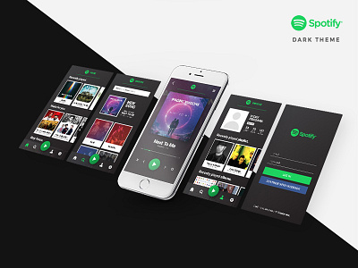 Spotify Redesign - Dark Theme