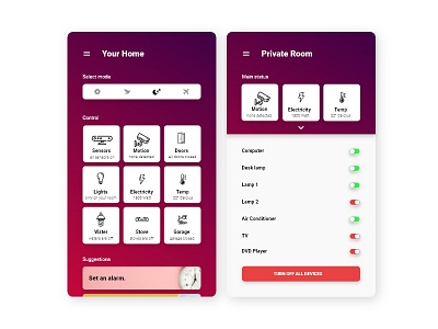 Smart Home App Concept android app concept smart home smart house