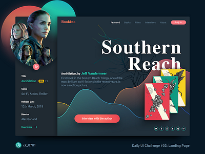 Bookino Landing Page Concept