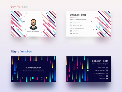 Business Card Design 2 Versions