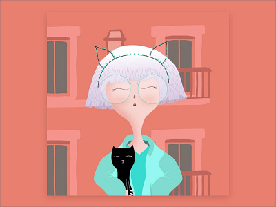 Cleo & carboncita cat girl illustration