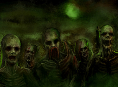 Zombies are coming illustration