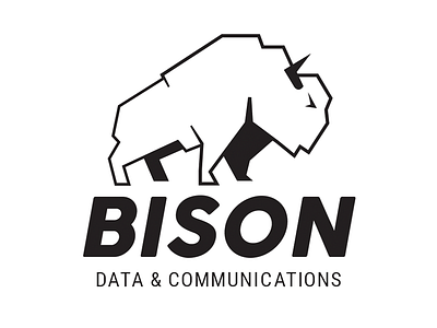 Bison Data & Communications logo presentation bison buffalo logo