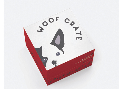 Woof Crate Packaging Design brand design branding design graphic design logo