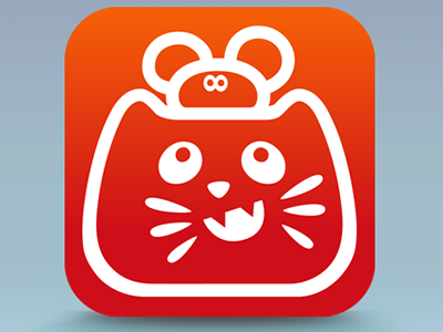 Catch me if you Cat Icon cat cute fun icon igame mouse red