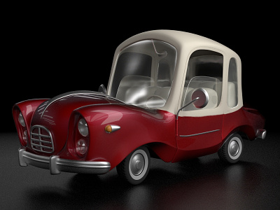 Red_one_final 3d car cartoon character design illustration modo zbrush