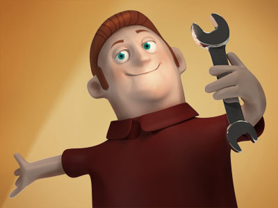 Manolo, the wrench man - full character design modo
