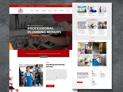 Plumbing and Renovations wordpress website 3d animation branding graphic design logo motion graphics
