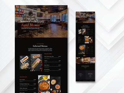 Restaurant website 3d animation branding graphic design logo motion graphics ui wordpress