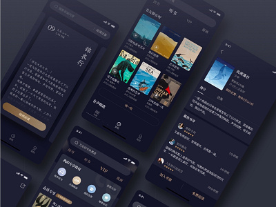 Night mode Reading app UI