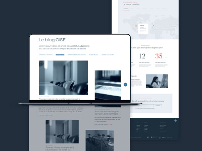 Oise Blog / Agency agency article blog design footer inspiration maps two tone ui ux web design