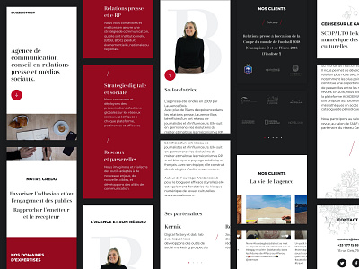Buzz District >mobile agency brand design design inspiration mobile mobile design onepage red ui ux