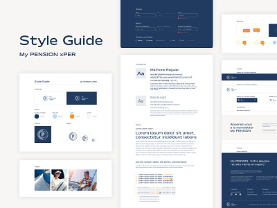 My PENSION xPER Style Guide colors design form icons interface logo pictures style guide styleguide typogaphy ui ui design ux web design