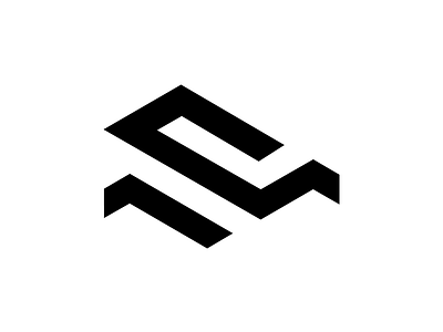 SY // logo brand branding clean fresh hidden isometric isometry logo negative negative space pfow triangle