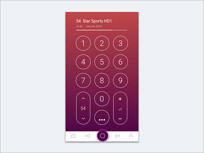 Remote App Concept- Daily UI 1 calculate concept control home program remote smart smarthome television tv ui