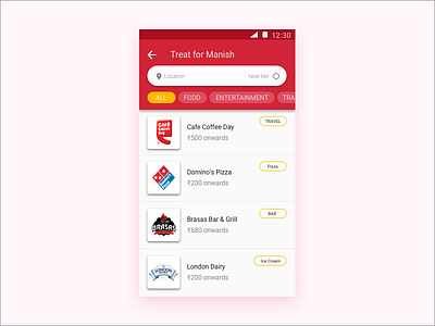 Nearby Restaurant Search- Daily UI 2