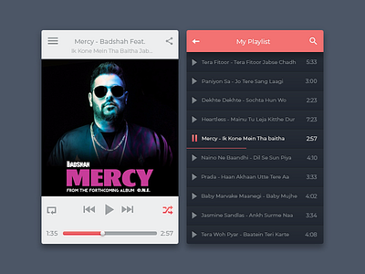 Music Player app branding concept design typography ui ux